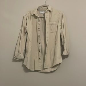 NWT! Neutral corduroy button up